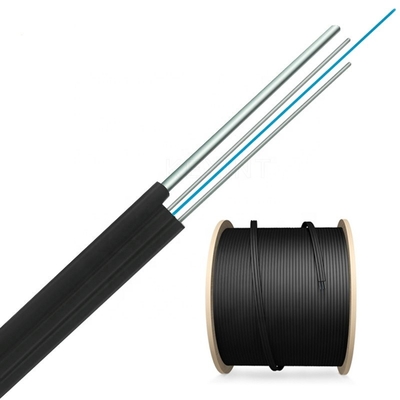 GJYXCH 1 2 4 alambre de acero de la base G657A1 o cable de descenso de la fibra óptica del negro de FRP