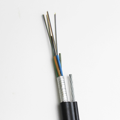 Figura aérea al aire libre Gyxtc8s 24 de Ftth fibra del cable óptico de 12 bases autosuficiente