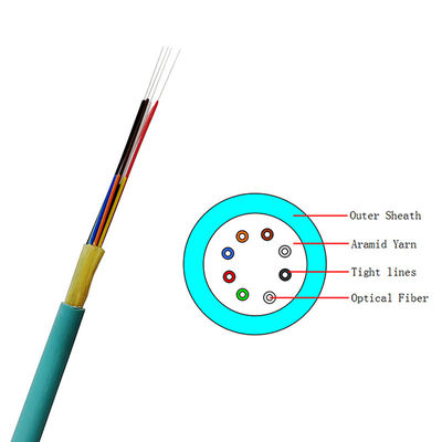 Cable de fribra óptica tensado del solo modo de la base del almacenador intermediario 8 para la comunicación GJFJV