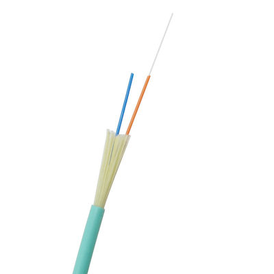 Cable de fribra óptica interior de la base de GJFJV OM3 2 con el hilado de Aramid