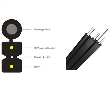 Cable de fribra óptica al aire libre interior de la base FTTH de la base 4 de la base 2 de G657A1 G657A2 1