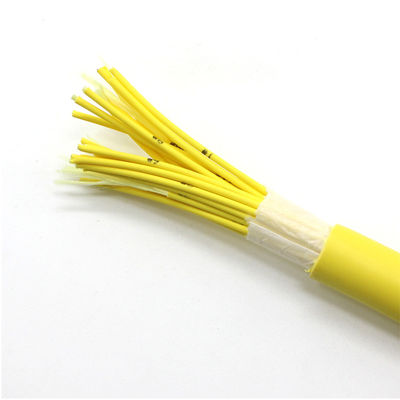 Cable de fribra óptica del solo modo de la base del desbloqueo 24 del PVC LSZH de GJBFJH SM G657A1