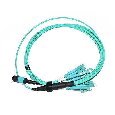 Fanout MPO de 12 24 corazones al cable del Fanout del cable MPO del desbloqueo del LC