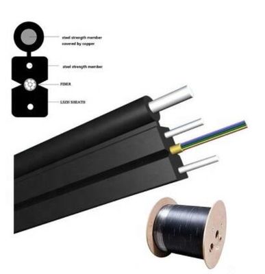 Cable de descenso autosuficiente de la fibra óptica de FTTH FRP GFRP KFRP