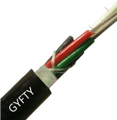 24 48 quitan el corazón al cable al aire libre de la fibra de GYFTY con el miembro de fuerza de FRP