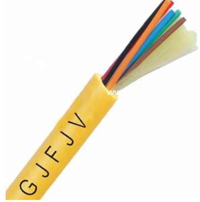Envoltura con varios modos de funcionamiento del PVC/de LSZH del cable de fribra óptica 10m m del almacenador intermediario apretado a una cara de GJFJV