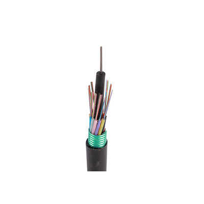 Cable de fribra óptica acorazado al aire libre 2 del solo modo de GYTS G652D base 48 72 96 144 288