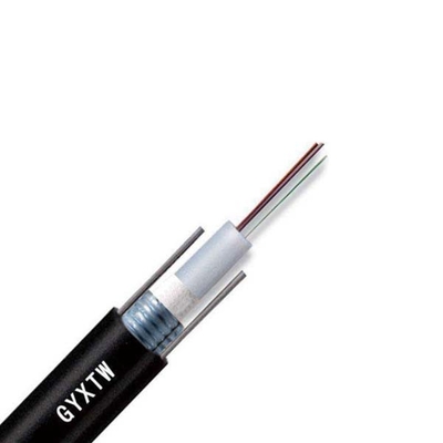 Base de fibra óptica acorazada del cable 4 de la ayuda del solo modo de GYXTW