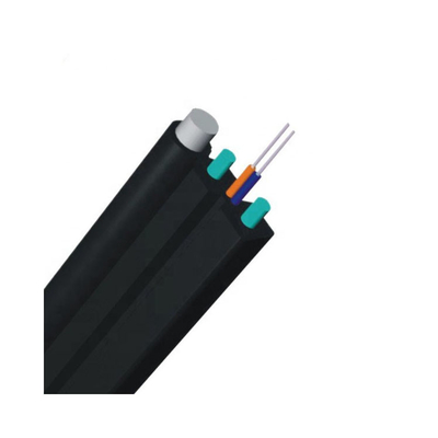 Cable de descenso al aire libre de Ftth de la fibra 1 2 4 6 8 12 filamento de acero LSZH GJYXH de las FO 1.2m m