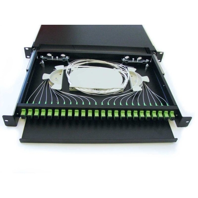 El panel de remiendo de la fibra óptica del soporte de estante de la base SC/FC/ST/LC de FTTH que empalma 12-24