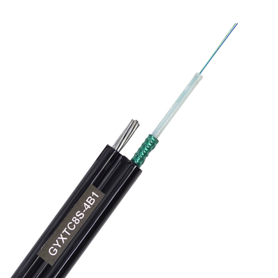 Figura aérea al aire libre Gyxtc8s 24 de Ftth fibra del cable óptico de 12 bases autosuficiente