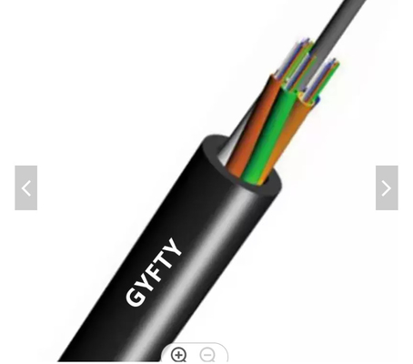 Cables de fribra óptica aéreo al aire libre de 48 bases de GYFTY 24 con el miembro de fuerza de FRP