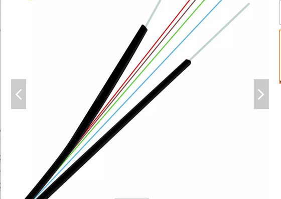 Cable de la fibra del descenso de la base G657A FTTH de la base 2 de la chaqueta 1 del cable de descenso de GJXH FTTH LSZH