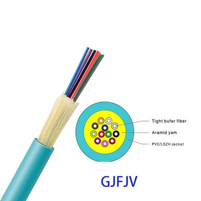 Cable de fibra óptica de la base apretada del almacenador intermediario GJFJV 12