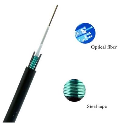 2 4 6 8 10 12 24 cables de fribra óptica acorazados aéreo del solo modo de la base GYXTW
