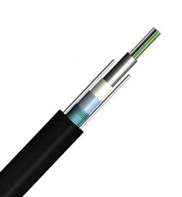 cable de fribra óptica flojo del tubo GYXTW G652d de los 2km