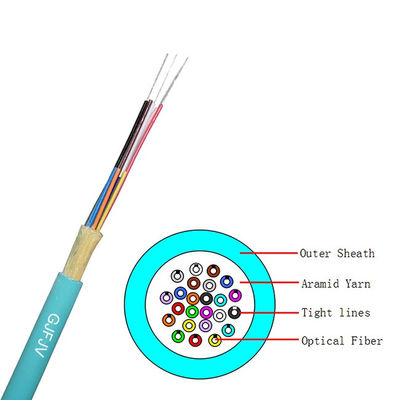PVC LSZH GJFJV SM milímetro 8 12 24 36 cable de fribra óptica interior de 48 bases
