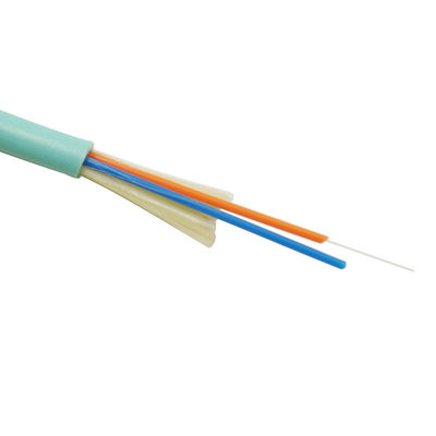 Cable de fribra óptica interior de la base de GJFJV OM3 2 con el hilado de Aramid