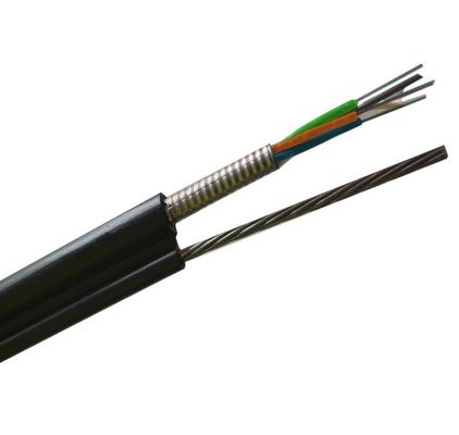 Cable de fribra óptica al aire libre del tubo GYXTW 4 de la base 8 de la base acorazada de centro de la base 12