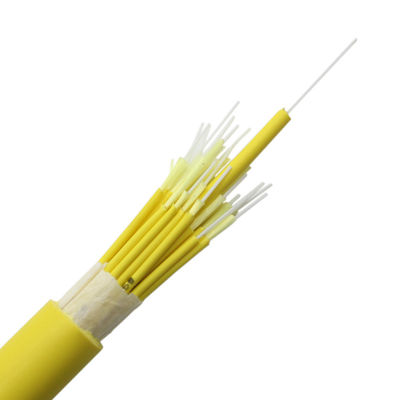 Cable de fribra óptica del solo modo de la base del desbloqueo 24 del PVC LSZH de GJBFJH SM G657A1