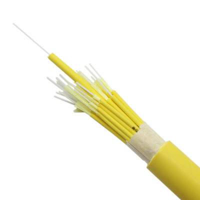 Cable de fribra óptica del solo modo de la base del desbloqueo 24 del PVC LSZH de GJBFJH SM G657A1