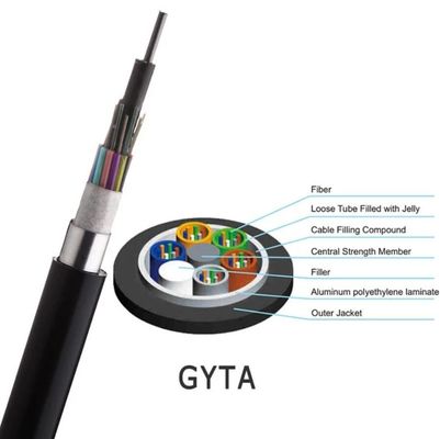 Cable de fribra óptica de 4 bases del solo modo GYTA/cable No-acorazados al aire libre ópticos de la comunicación