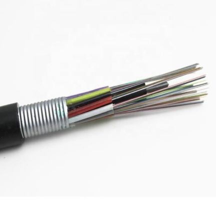 Cable de fribra óptica acorazado unimodal GYTA 12 del conducto al aire libre G652d 24 bases 36 48 72