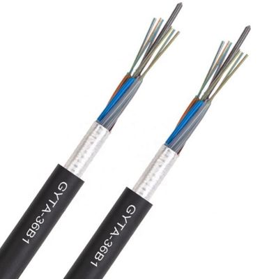 Cable de fribra óptica de acero del miembro de fuerza central de la fibra óptica g652 de GYTA