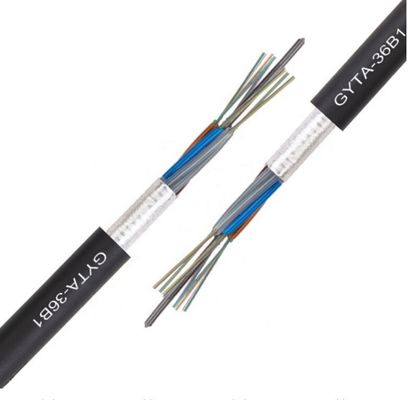 Cable de fribra óptica de acero del miembro de fuerza central de la fibra óptica g652 de GYTA