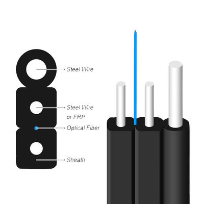 G657A1 1 2 4 cable aéreo autosuficiente de la base FTTH FTTX
