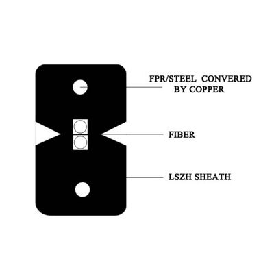 Cable de descenso interior de la fibra óptica de FTTX FTTH FTTP 1Core 2Core 4Core G657A1