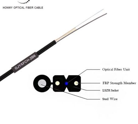tipo cable del arco de 1260nm-1650nm FRP de descenso aéreo de FTTH