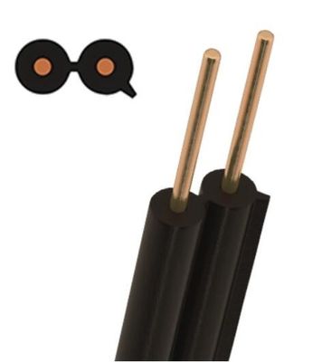 Conductor de cable al aire libre de alambre de descenso de 2 bases Telephone Copper Cable