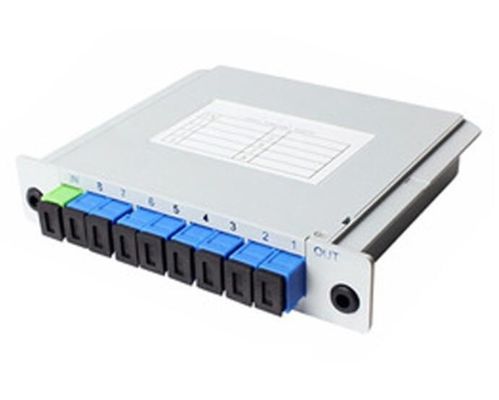Divisor del PLC de la fibra óptica del UPC de la PC del SC APC del acoplador del ABS 1*8