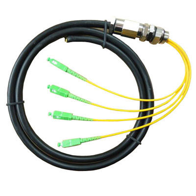 4 pre terminados quitan el corazón a la coleta impermeable del cable de fribra óptica de FOC