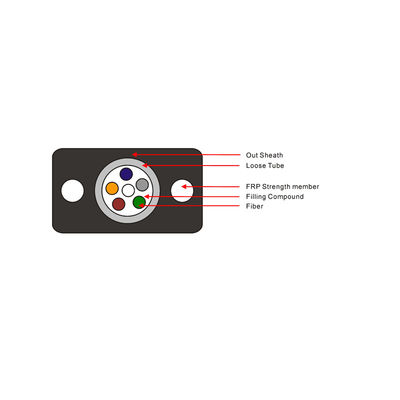 1,2,4 cable de fribra óptica plano del descenso FOC de la base G657A1 G657A2 FTTH