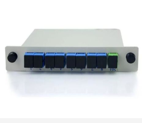 Divisor del PLC de la fibra óptica de 1*8 SCUPC APC con el tipo del parte movible