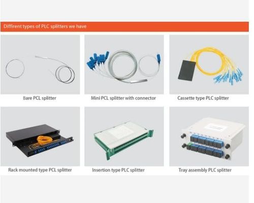 1*2 4 8 16 32 64 divisor del PLC de la fibra óptica del conector del SC APC del SM 0.9m m