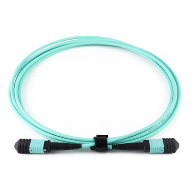 12 cable unimodal del remiendo de la fibra de la fibra 9/125 OS2 MTP MPO
