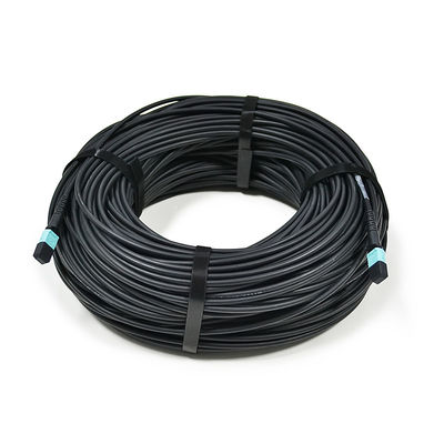 12 cable unimodal del remiendo de la fibra de la fibra 9/125 OS2 MTP MPO