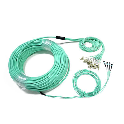Fanout MPO de 12 24 corazones al cable del Fanout del cable MPO del desbloqueo del LC