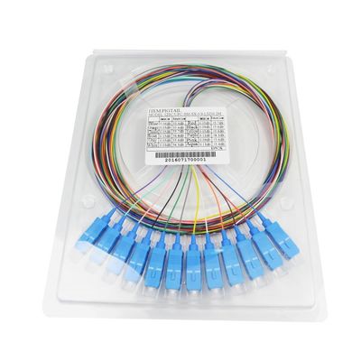 SC APC UPC 8 de FOC LC coleta de la fibra de la cinta de 12 colores