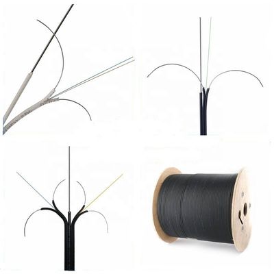 Cable de fribra óptica del descenso de la base FTTH de GJYXFCH G657A SM 1