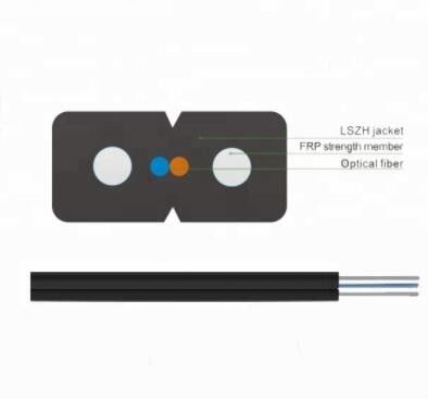 Cable de fribra óptica de acero del miembro de fuerza de FTTH Singldemode FRP KFRP
