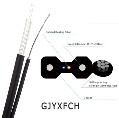 Cable de descenso aéreo autosuficiente al aire libre de la base FTTH de GJYXFCH 1 - 24