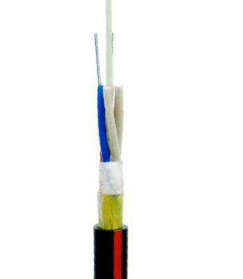Cable de fribra óptica al aire libre de la base ADSS OFC del solo modo 24