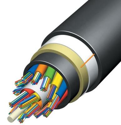 Cable de fribra óptica al aire libre de la base ADSS OFC del solo modo 24