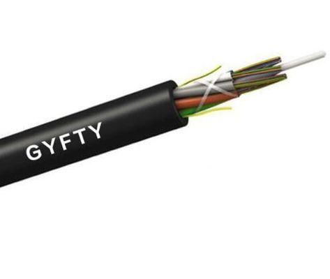 24 48 quitan el corazón al cable al aire libre de la fibra de GYFTY con el miembro de fuerza de FRP