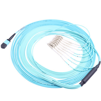 El cordón de remiendo de 12 bases aviva hacia fuera a Kit Fiber MTP Jumper Breakout Cord 2.0m m MPO al LC