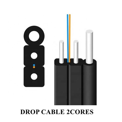 Hilado de Aramid del cable de la telecomunicación ISO9001 Dual Core con la chaqueta FTTH de LSZH